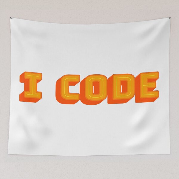 Item preview, I CODE (Sunshine Theme) designed and sold by Tech-e-Tees.