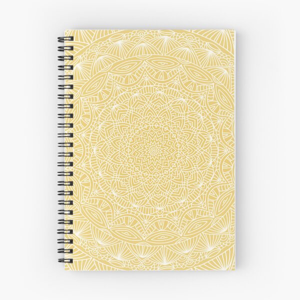 Item preview, Pale Yellow + White Simple Minimalistic Mandala Maze Bohemian Boho Design Pattern designed and sold by AEJdesign.