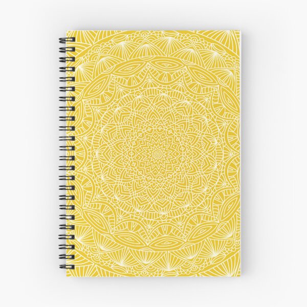 Item preview, Mustard Yellow + White Simple Minimalistic Mandala Maze Bohemian Boho Design Pattern designed and sold by AEJdesign.