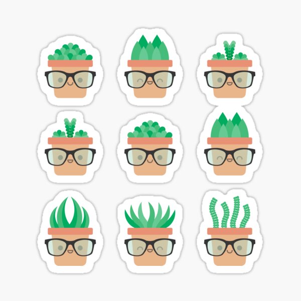 Cute Kawaii Succulent Sticker