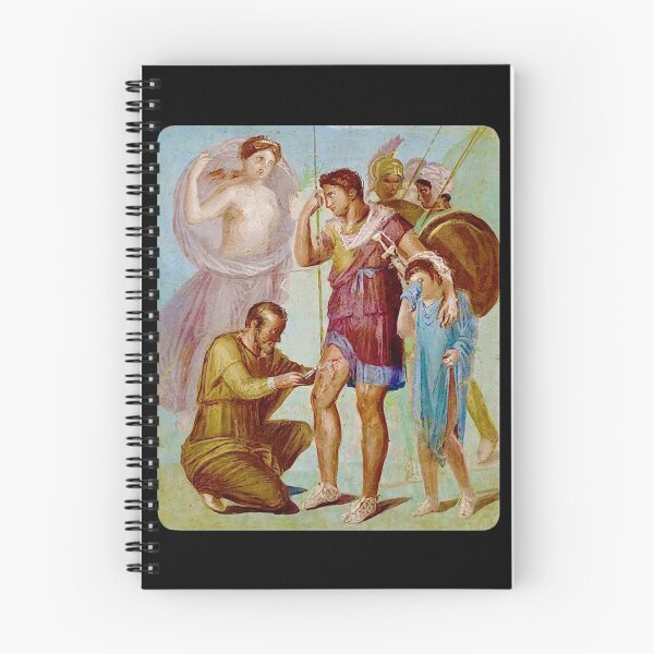 Item preview, Iapyx removing an arrowhead from Aeneas' thigh (2) (on black) designed and sold by DotorEaon.