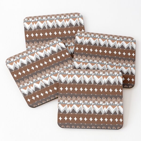 Item preview, Fair Isle Pattern in Brown, Gray and White designed and sold by ArtByLM.