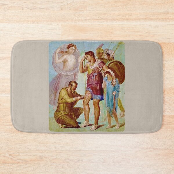 Item preview, Iapyx removing an arrowhead from Aeneas' thigh (2) (on grey) designed and sold by DotorEaon.