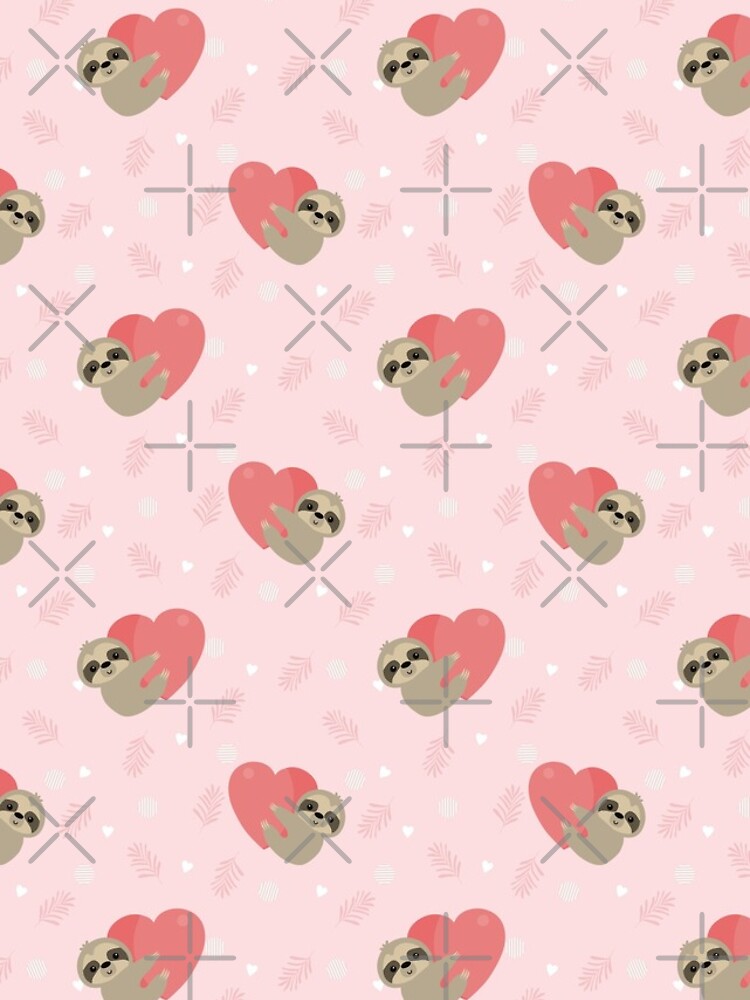 Thumbnail 4 of 4, iPhone Case, Sloth Heart Pattern designed and sold by JJxp.