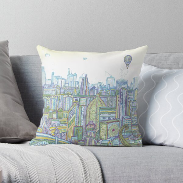 Megatropolis, Riddle District Throw Pillow