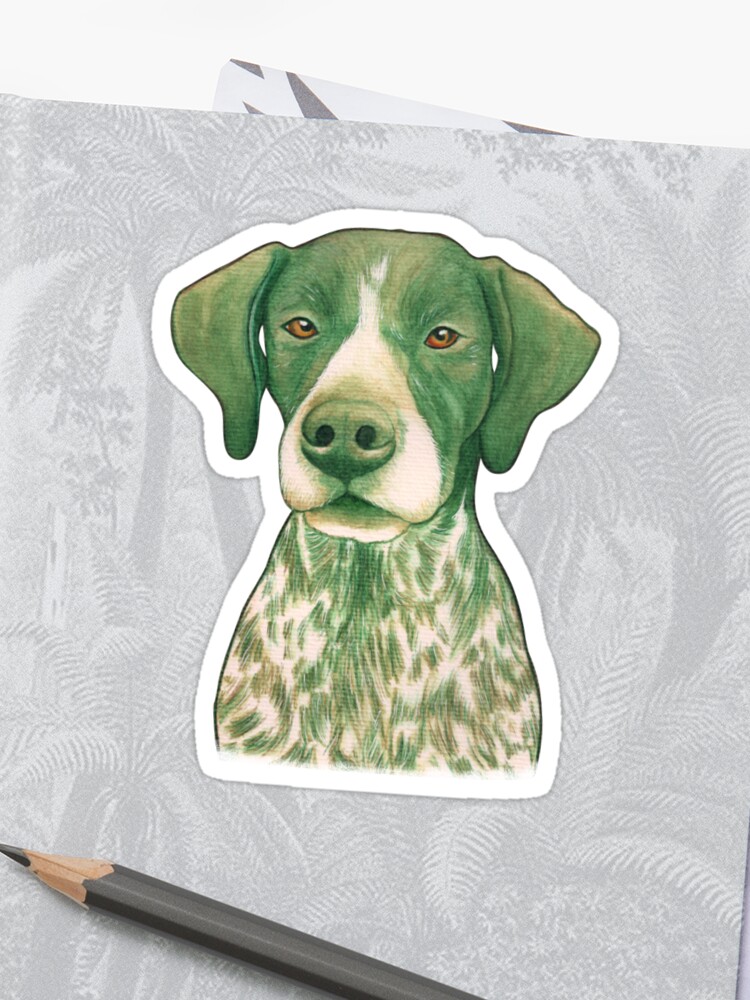 Jola 02 German Short Haired Pointer Sticker By Papertigressart