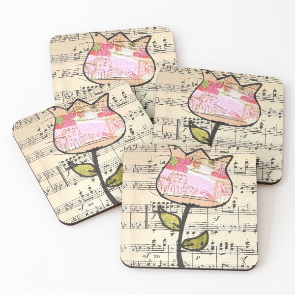 Item preview, Pretty scrapbooking flower paper collage designed and sold by LaBellCreative.