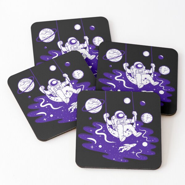 Item preview, Moon Swing Astronaut  - Cute Space designed and sold by YueHeng Creates ⭐⭐⭐⭐⭐.