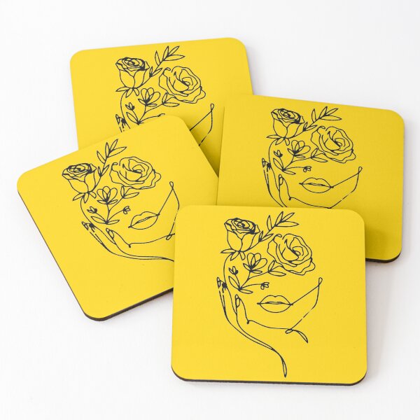Item preview, Abstract head with long eyelashes and flowers line vector drawing designed and sold by morega-designer.