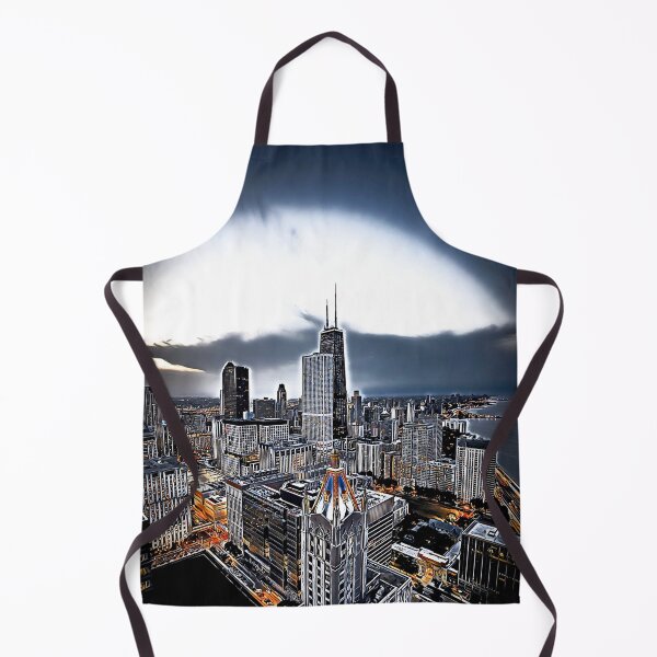 Item preview, Chicago United States skyline digital illustration frame designed and sold by codepuns.
