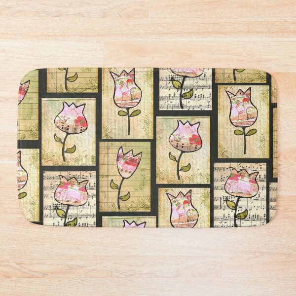 Item preview, Pretty scrapbooking flower paper collage designed and sold by LaBellCreative.