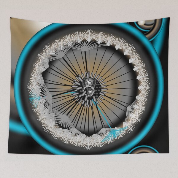 Item preview, Dandelion Abstract Blue And Gold designed and sold by joanstratton.