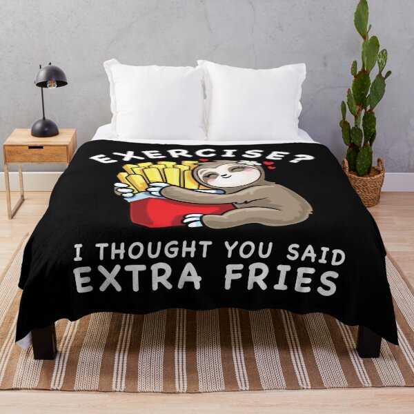 Item preview, Sloth Exercise I Thought You Said Extra Fries designed and sold by pablomendoza.
