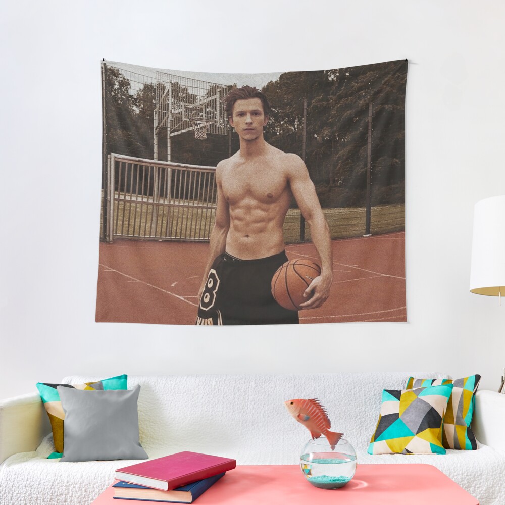Disover Tom holland basketball Tapestry