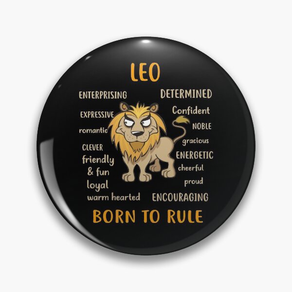 Item preview, Zodiac sign Leo fearless lion July-August born personality traits designed and sold by Aziro-designs.
