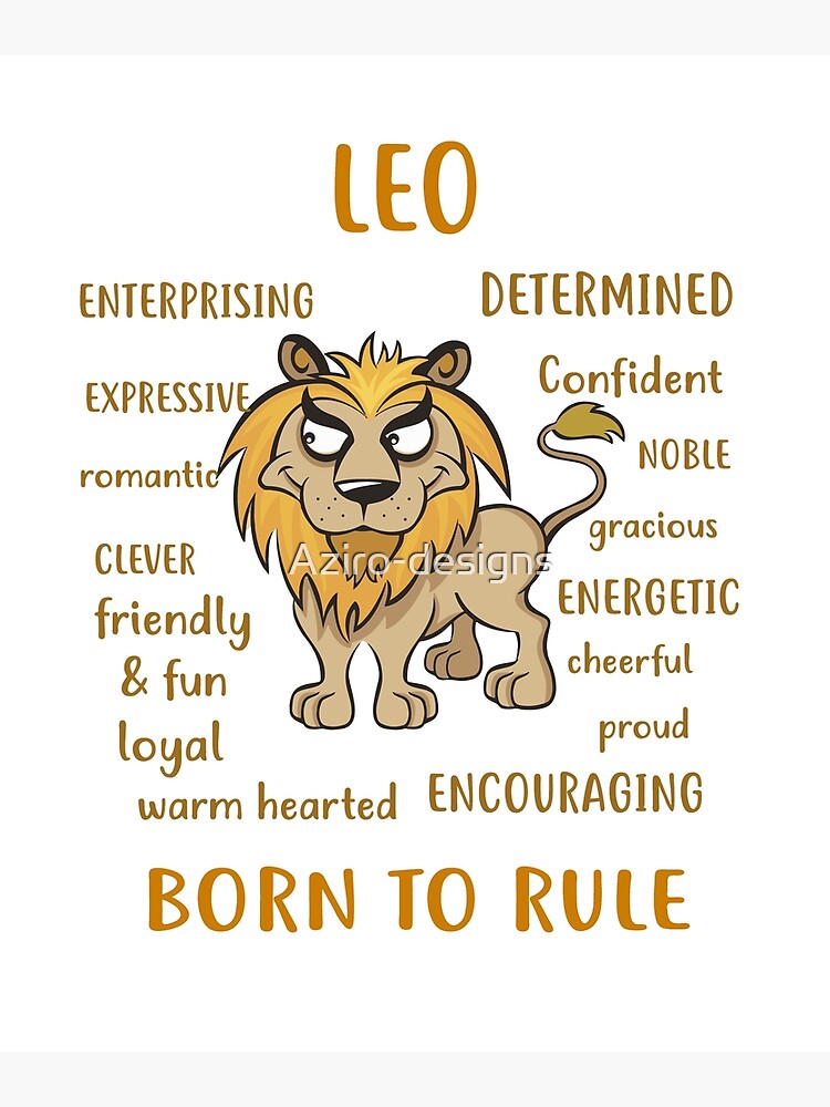 Zodiac Sign Leo Fearless Lion July-August Born Personality Traits