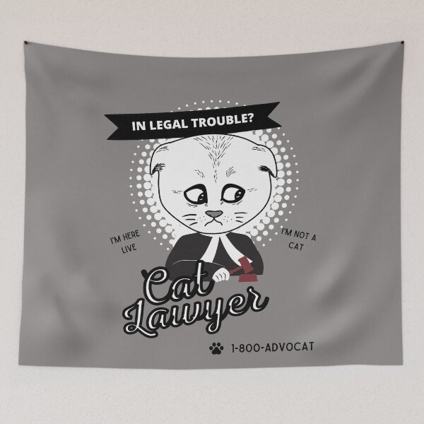 Item preview, Funny zoom call texas cat lawyer designed and sold by Rainces.