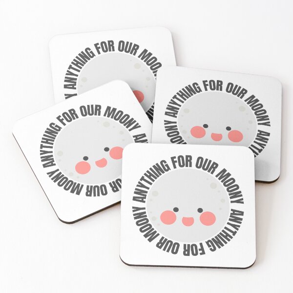 Item preview, Anything For Our Moony Cute Peach Black and White Moon designed and sold by KananiandKiki.