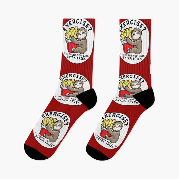 Item preview, Exercise I Thought You Said Extra Fries Funny Sloth designed and sold by pablomendoza.