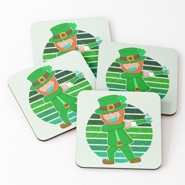 Item preview, Masked Dabbing Leprechaun St Patricks Day 2021 designed and sold by curledup-cat.