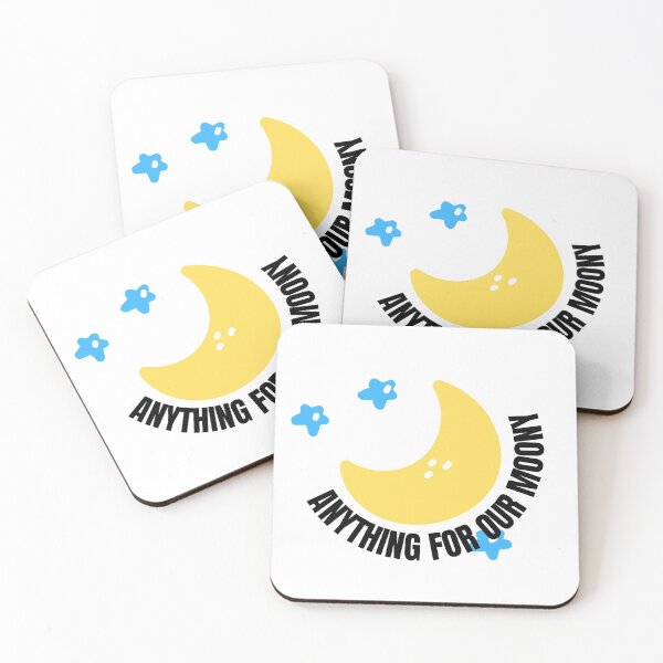 Item preview, Anything For Our Moony Cute Yellow Moon Blue Stars designed and sold by KananiandKiki.