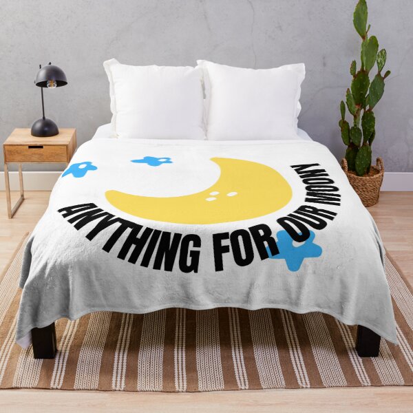 Item preview, Anything For Our Moony Cute Yellow Moon Blue Stars designed and sold by KananiandKiki.