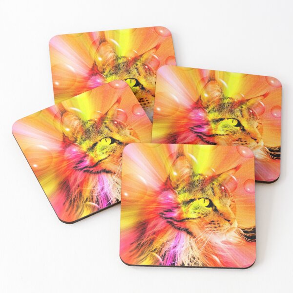 Item preview, Abstract Portrait of a Maine Coon designed and sold by HappyBunny3.