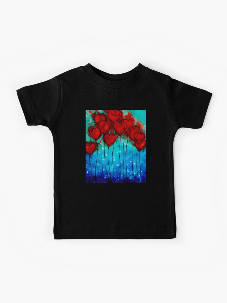 Hearts on Fire - Romantic Art By Sharon Cummings Kids T-Shirt for Sale by Sharon  Cummings