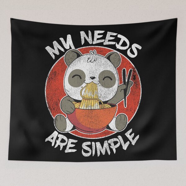 Item preview, My Needs Are Simple Panda Eating Ramen Lover Gift designed and sold by Stronzi.