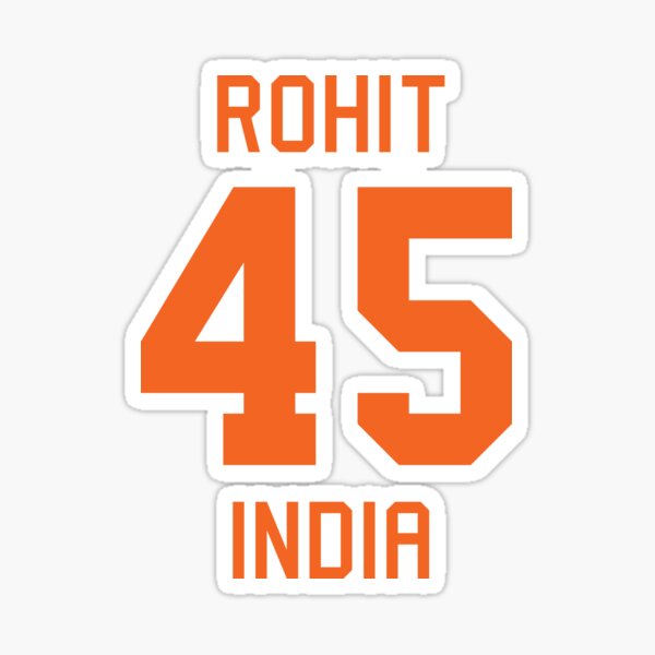 Rohit Sharma | 45 | Indian Cricket Jersey Sticker