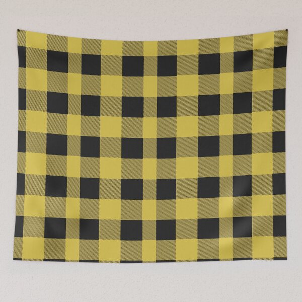 Item preview, Yellow Buffalo Plaid Digital Paper Pattern designed and sold by Aramdesing.