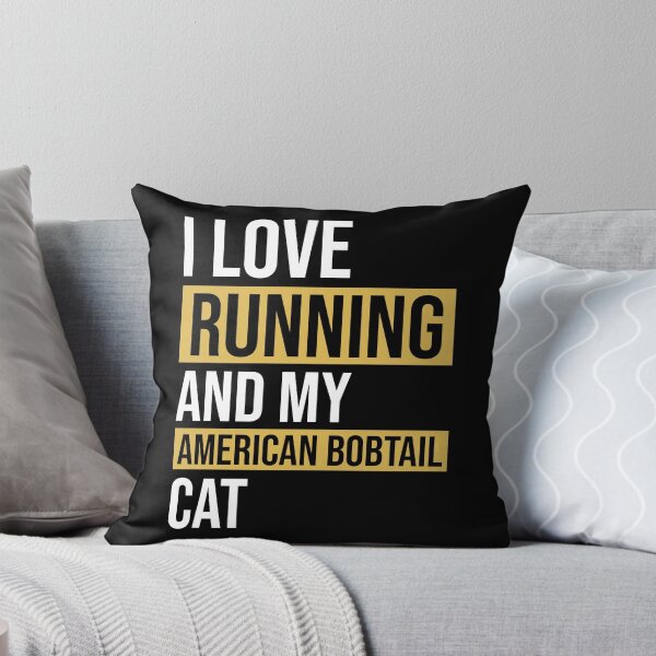Item preview, I LOVE RUNNING AND MY AMERICAN BOBTAIL CAT - American bobtail Mama | Funny american bobtail Shirt | american bobtail Lover present | american bobtail Gir designed and sold by NewDayDesigns.