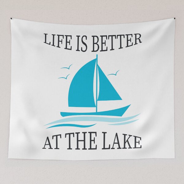 Item preview, Life is better at the Lake Vacation Sailing Seaman designed and sold by blikonie.