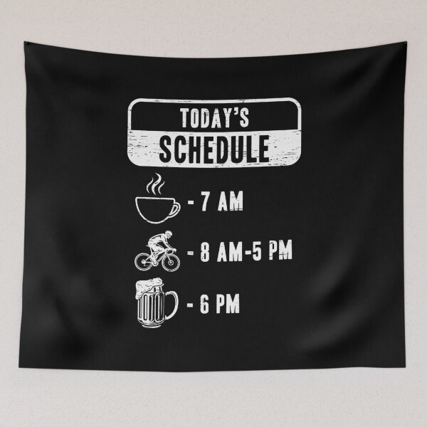 Item preview, Today's Schedule Coffee Biking Beer Pub Cafe Cycling Bike Coffee Bean Drinking Wheel Ride Bicycle Drunkard Travel designed and sold by shirti.