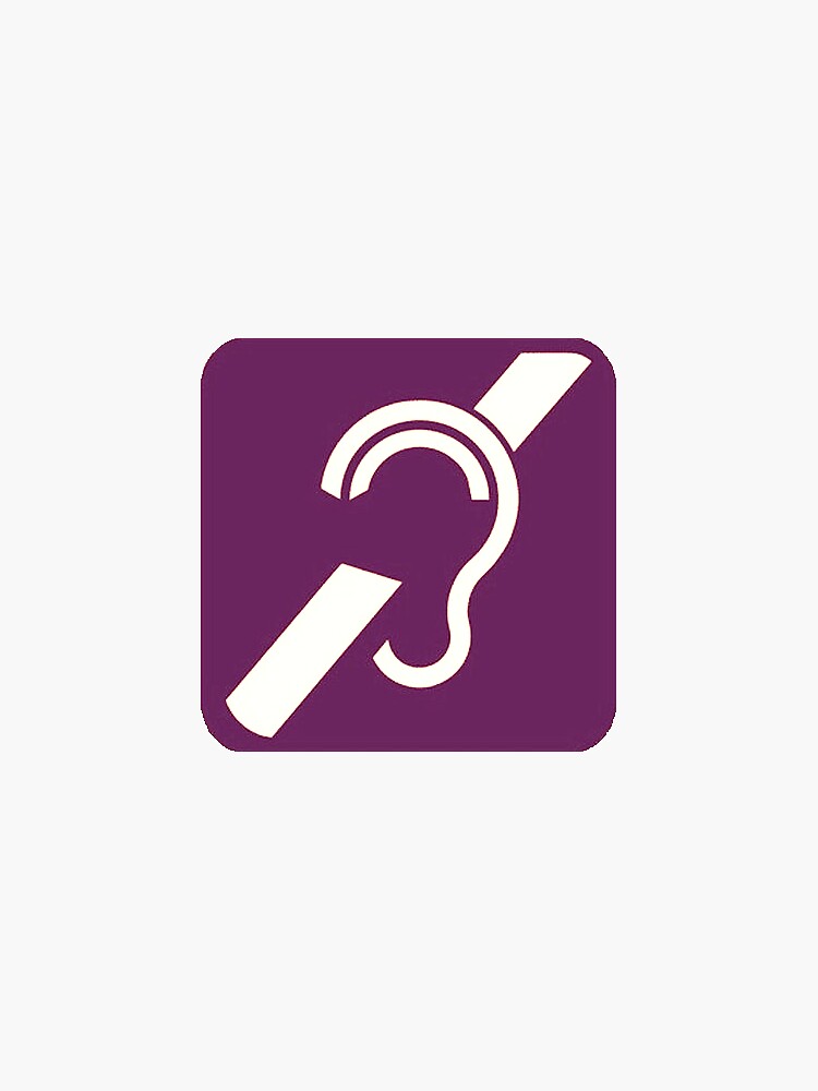 "Hearing Impaired" Sticker by efekalayci Redbubble