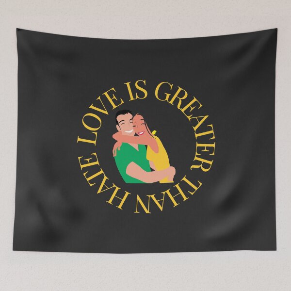 Item preview, LOVE IS GREATER THAN HATE Design designed and sold by LevelUpMerch.