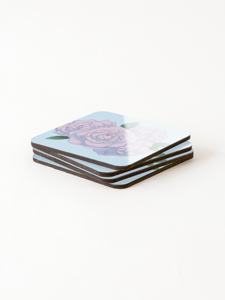 Thumbnail 4 of 5, Coasters (Set of 4), White Rose designed and sold by Reecevr.
