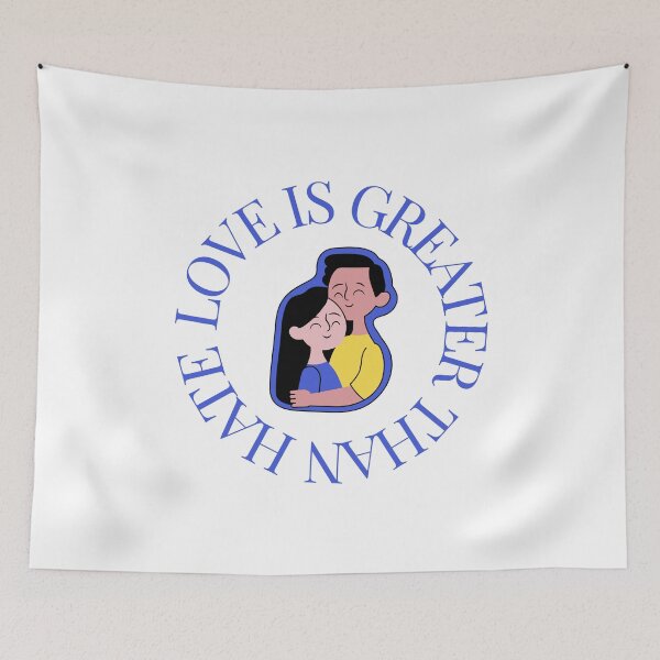 Item preview, LOVE IS GREATER THAN HATE Design designed and sold by LevelUpMerch.