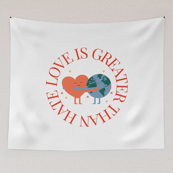 Item preview, LOVE IS GREATER THAN HATE Design designed and sold by LevelUpMerch.