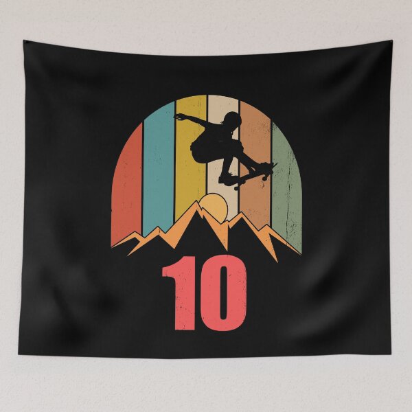 Item preview, 10th Birthday Skateboard Boy Longboarder designed and sold by Ibu83.