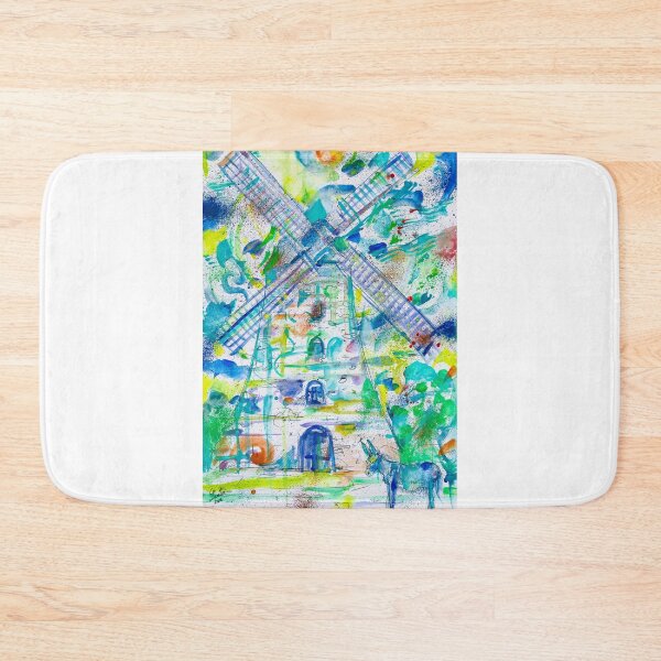Item preview, DONKEY and WINDMILL - watercolor painting designed and sold by lautir.