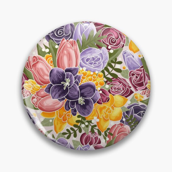Item preview, Hand-drawn Spring Flowers Pattern designed and sold by Simplulina.