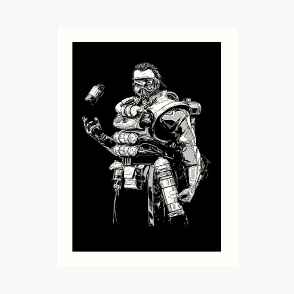 Caustic Apex Legends Vector Art Black Art Print For Sale By Mna