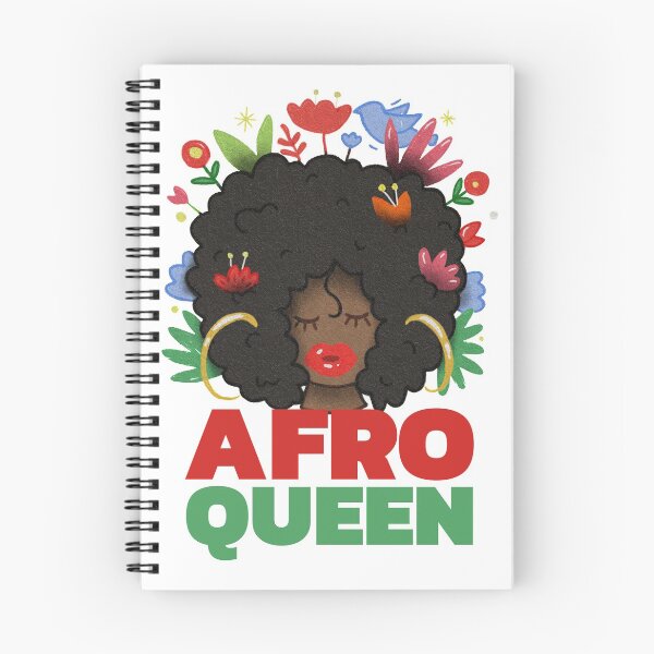 Item preview, Afro Queen And Flowers designed and sold by curledup-cat.
