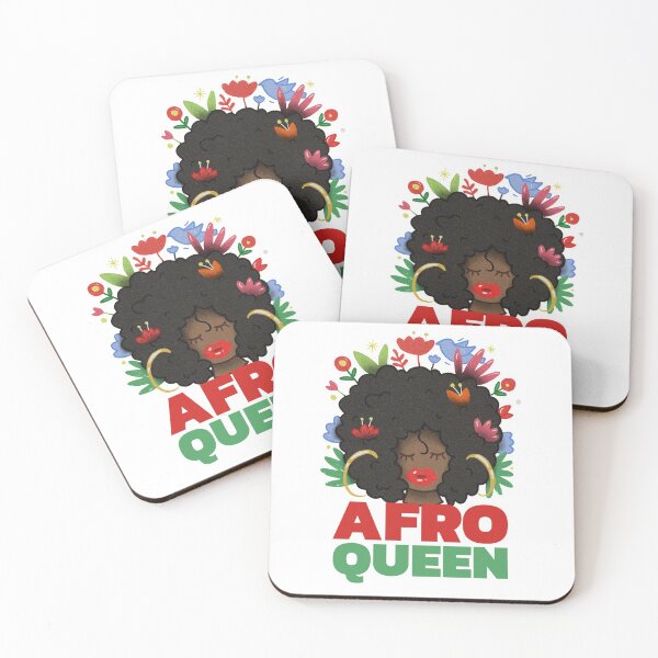 Item preview, Afro Queen And Flowers designed and sold by curledup-cat.