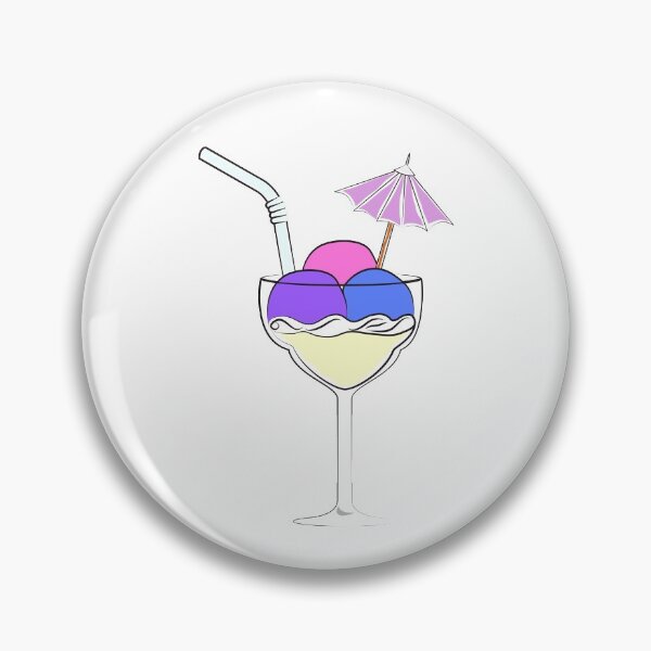 Item preview, Discreet Pride Bisexual Ice Cream Scoops Cocktail designed and sold by meicha.
