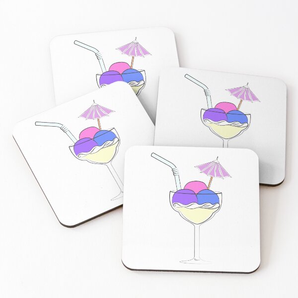 Item preview, Discreet Pride Bisexual Ice Cream Scoops Cocktail designed and sold by meicha.