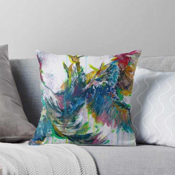 Item preview, ROOSTERS FIGHTING - watercolor painting designed and sold by lautir.