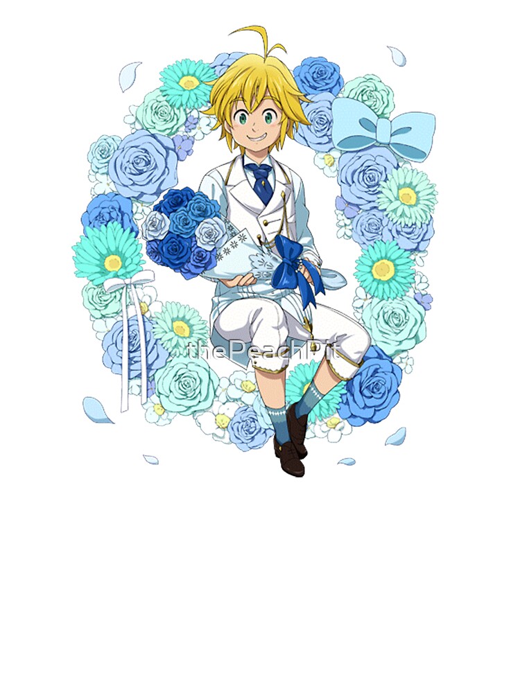 Seven Deadly Sins Meliodas Full Body (White Suit Outfit on Roses) #4