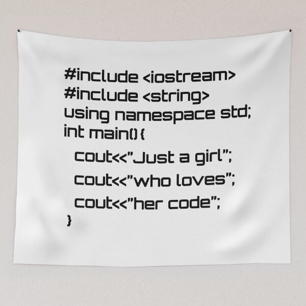 Item preview, Just a girl who loves her code designed and sold by hyggekrog.